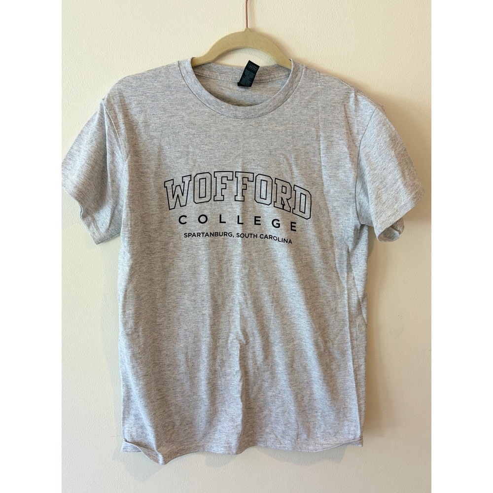 Gildan Wofford College T-Shirt Gray Short Sleeve Graphic Tee Mens Small